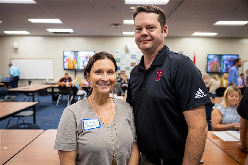 A PTO president and a school principal